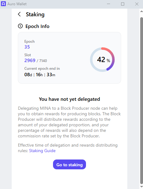 Auro Wallet Staking