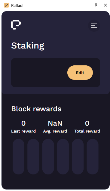 Pallad Wallet Staking
